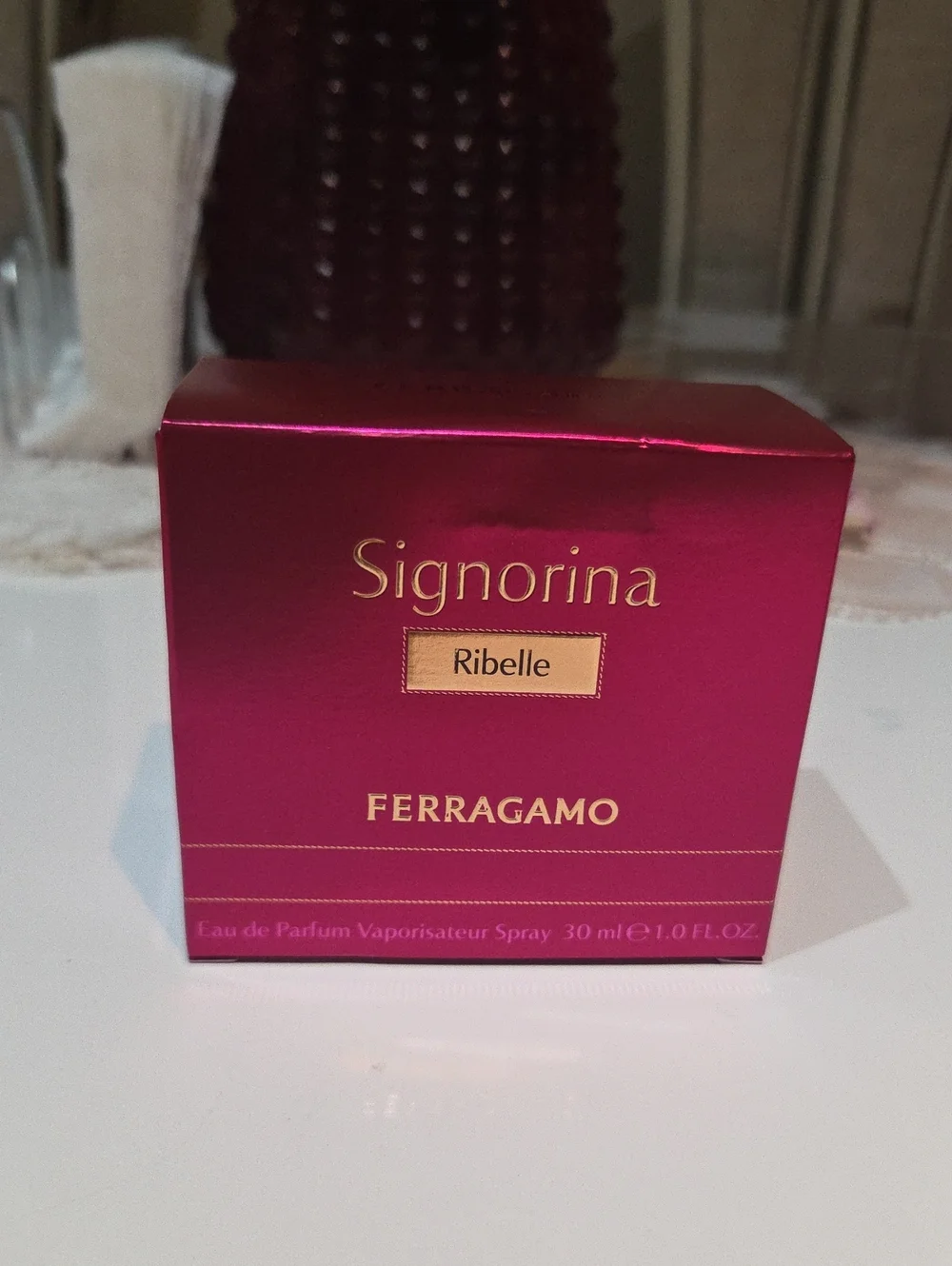 Salvatore Ferragamo Signorina Ribelle Hot Pink and Gold Box